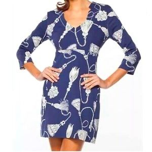 Lilly Pulitzer sleeved Joanie dress - navy - SMALL